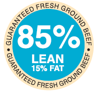 85% Lean / 15% Fat Circle Merchandising Label