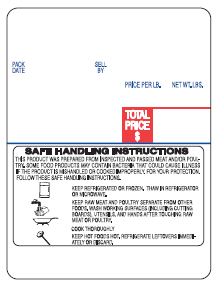 DIGI SM90 60mm x 80mm w/ Safe Handling Scale Labels